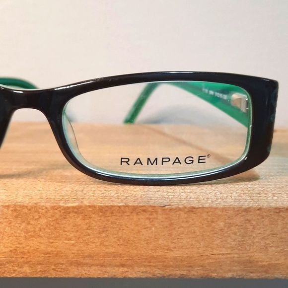 NEW prescription-ready Eyeglass Frame, RAMPAGE brown/green, 51-16-135 - Picture 2 of 6